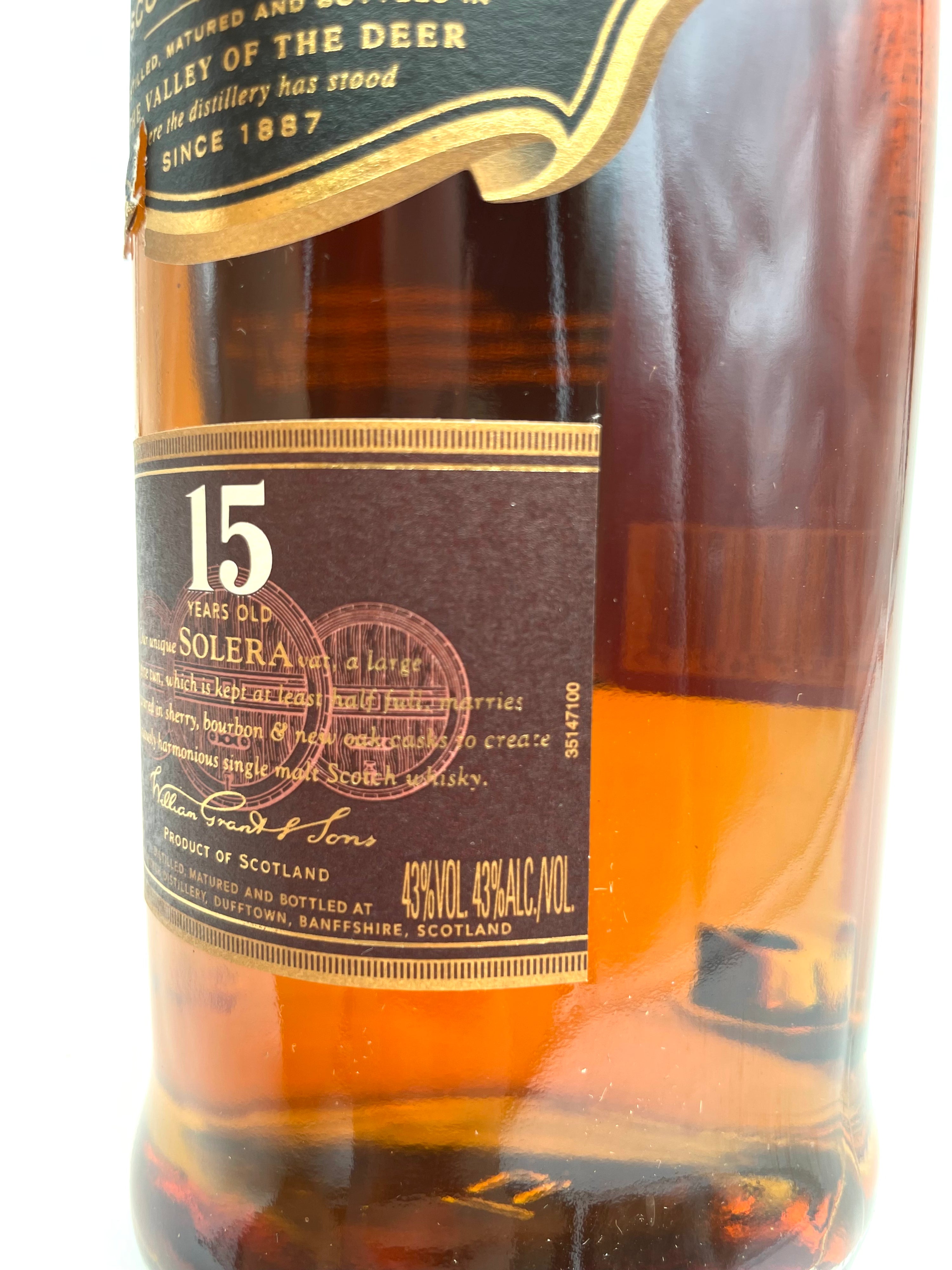 Glenfiddich - 15 YO Solera Single Malt Scotch Whisky - '00s