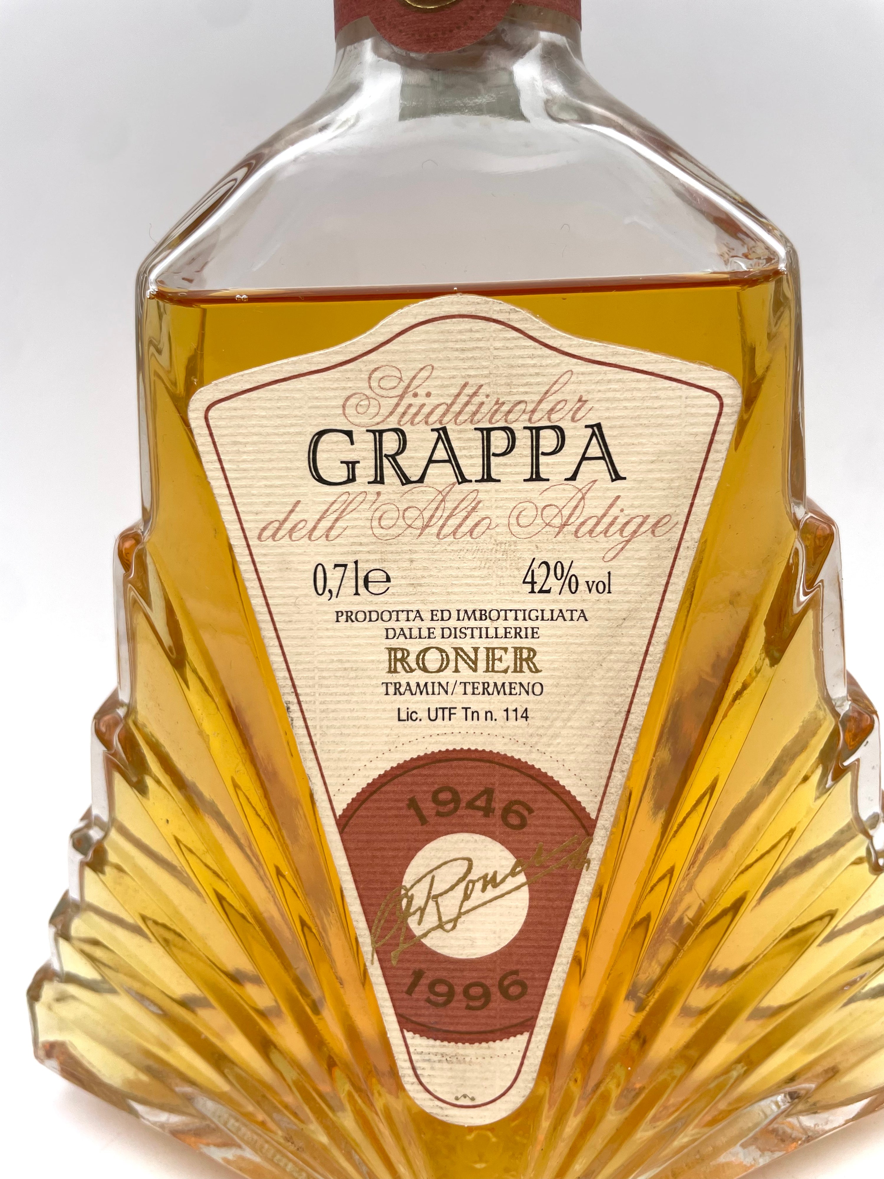 1996 - Roner - Grappa from South Tyrol - 50th Anniversary - 1990s