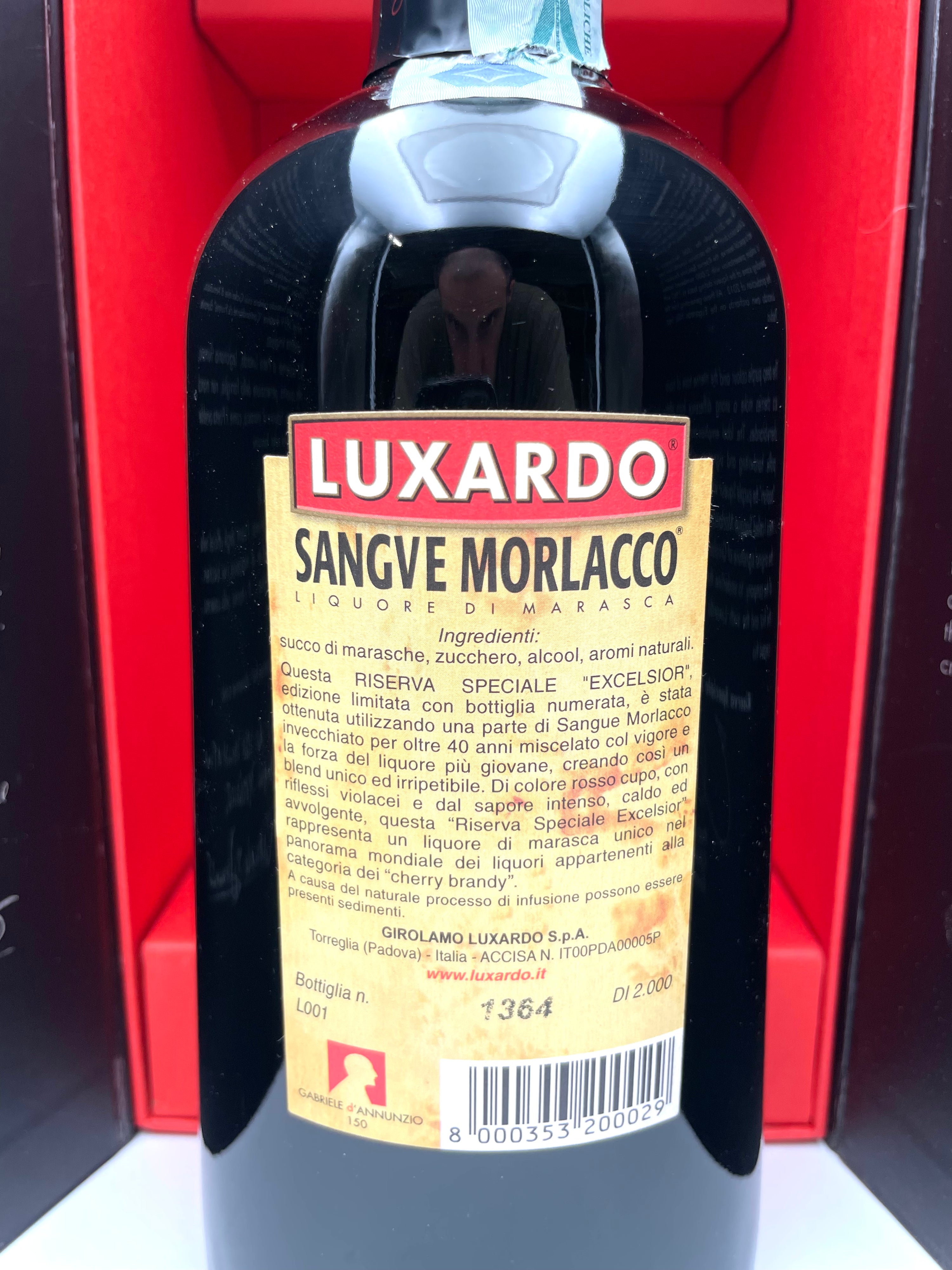 Luxardo - Sangue Morlacco Special Reserve Excelsior - Gabriele d'Annunzio 150th Anniversary Special Edition - 2000s