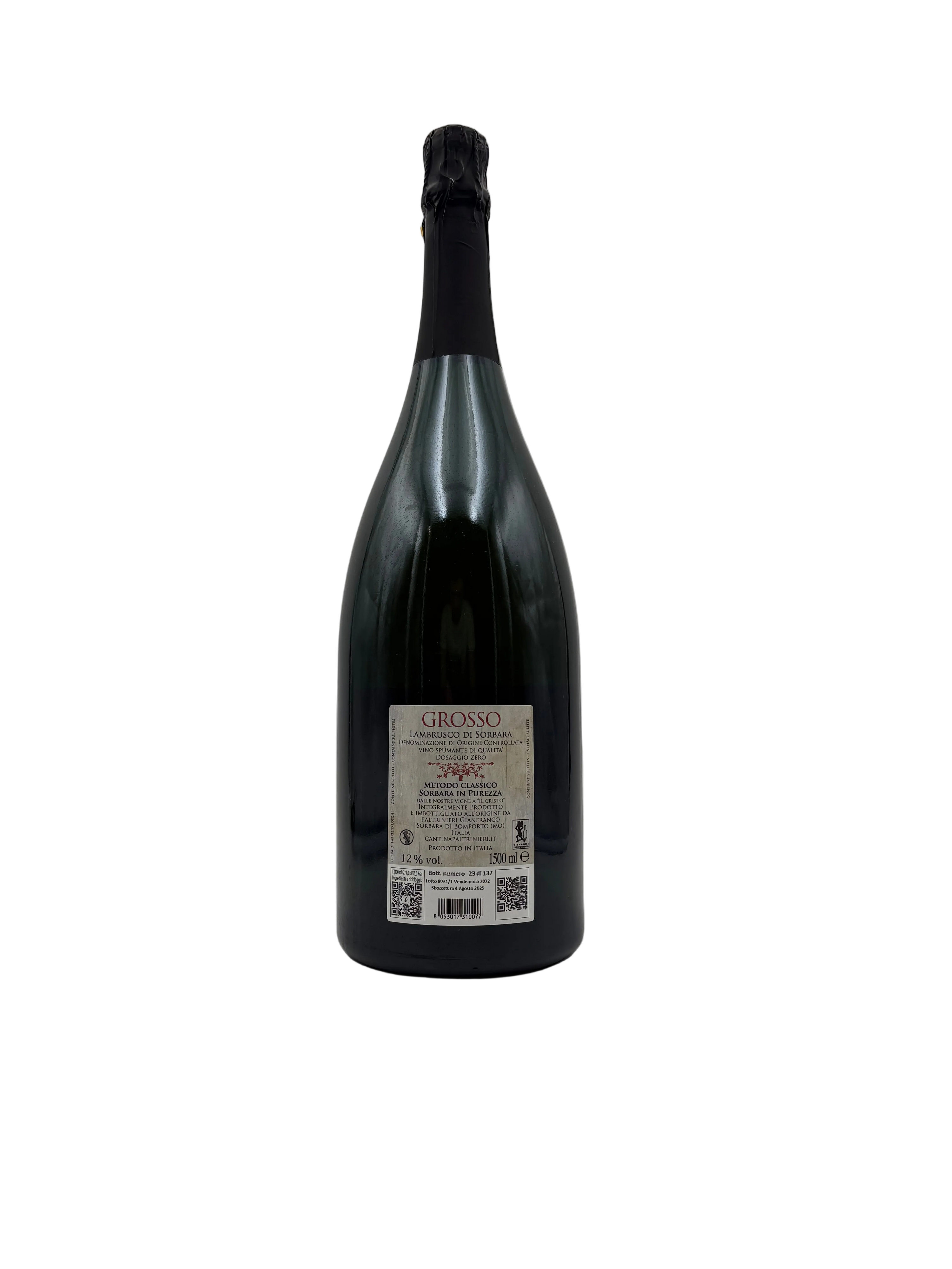 2022 - Paltrinieri - Grosso Metodo Classico Dosaggio Zero  - Deg. 07/2025 - Magnum