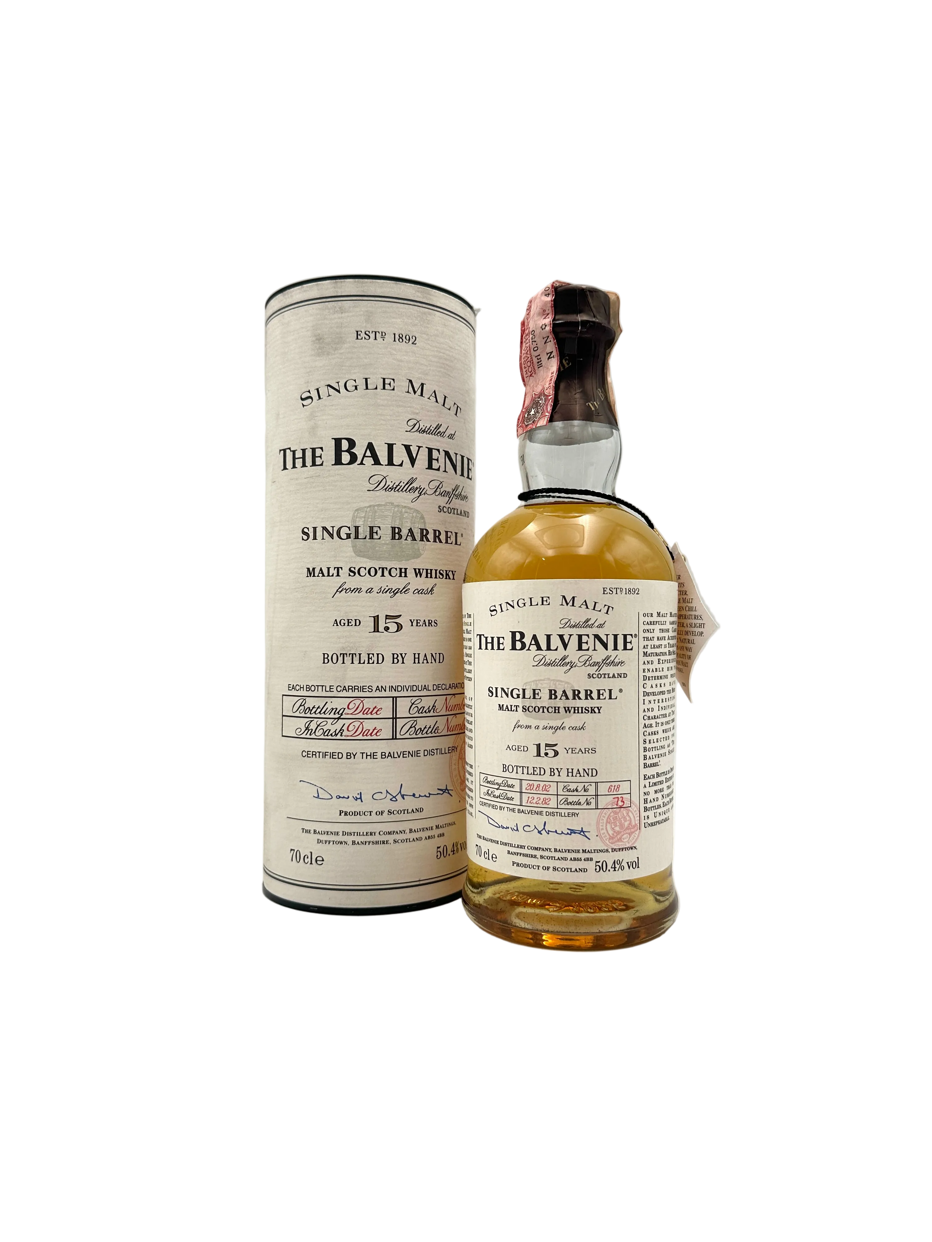 1982 - Balvenie - 15 Years Old Single Barrel Scotch Whisky