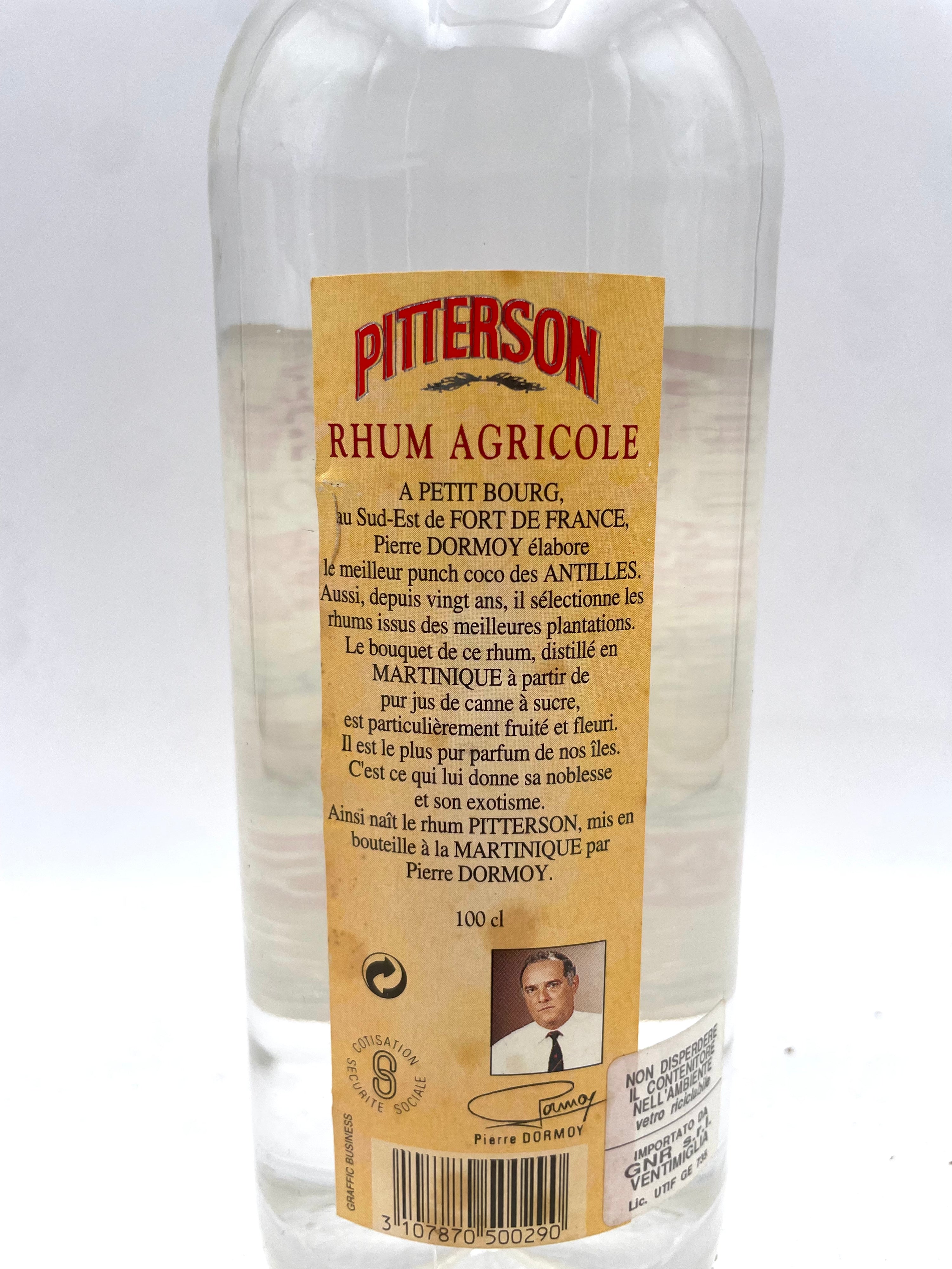 P. Dormoy - Pitterson - White Agricole Rum - 1980s