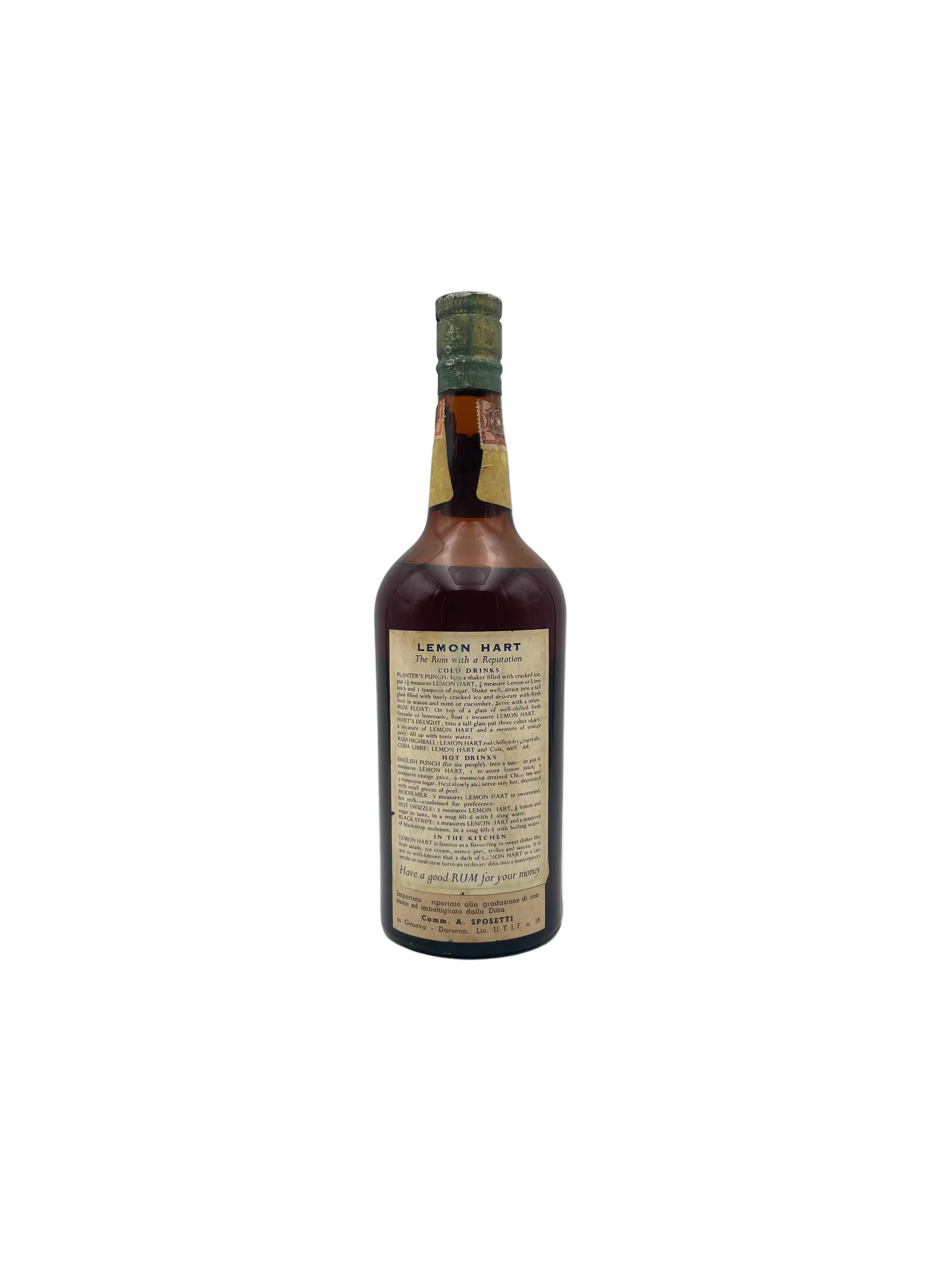 Lemon Hart - Royal Navy Demerara Rum - Anni '60s