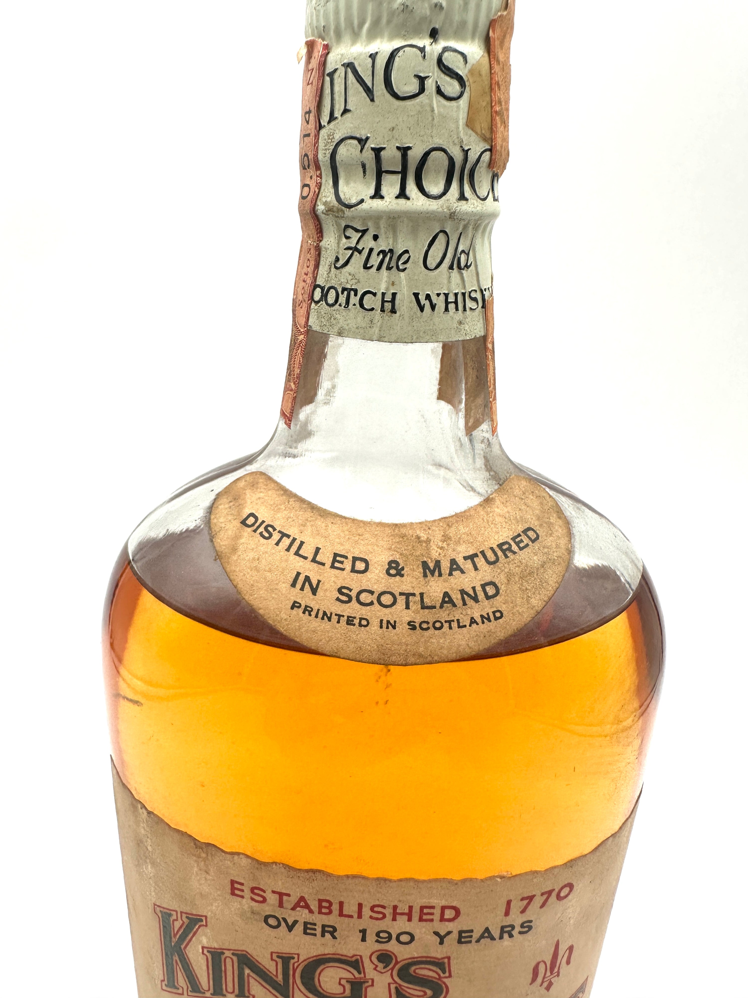 King's Choice - Fine Old Scotch Whisky - Stewart, Pott & Co - 1960s