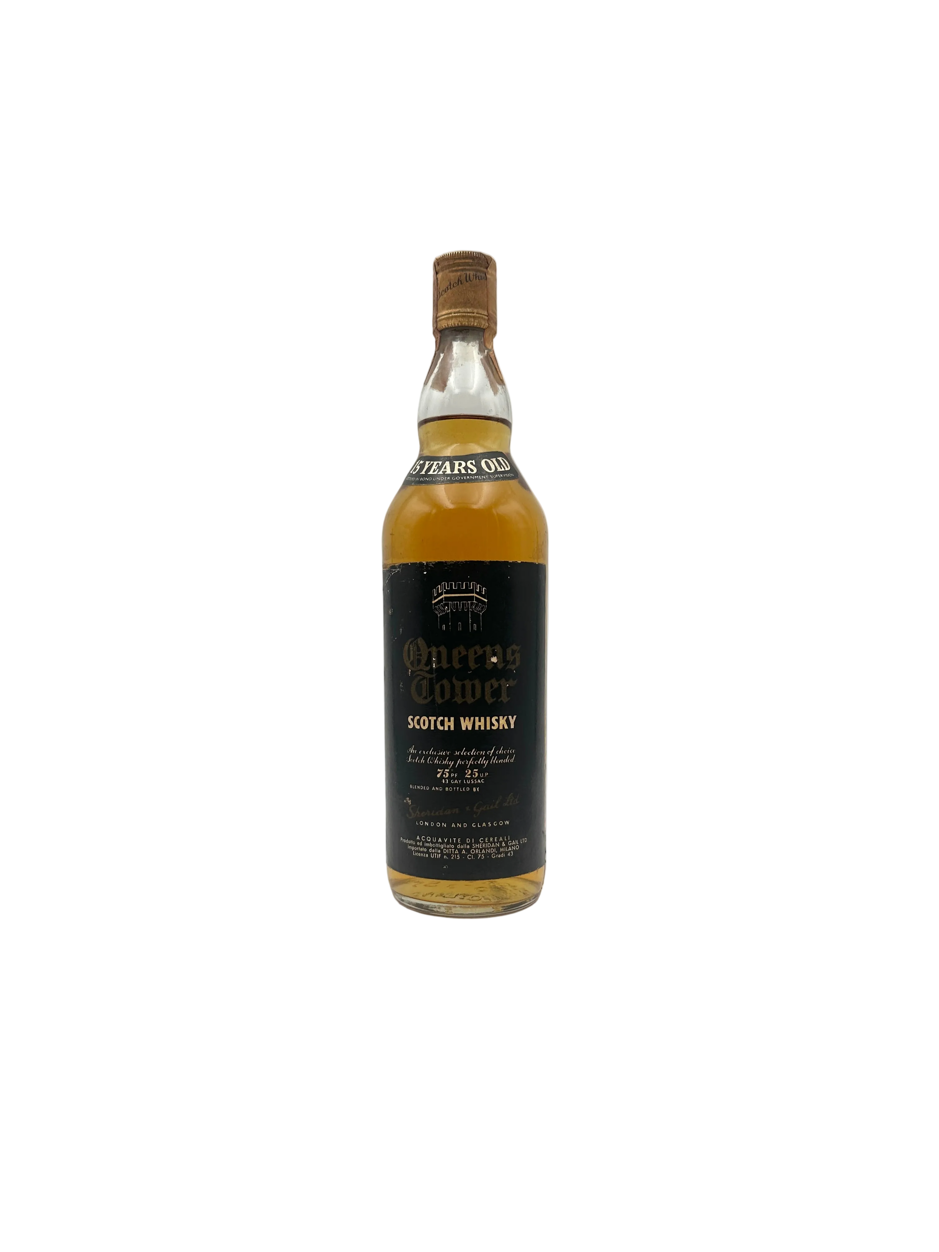 Queens Tower - 15 Year Old Scotch Whisky - Sheridan & Gail - 1960s