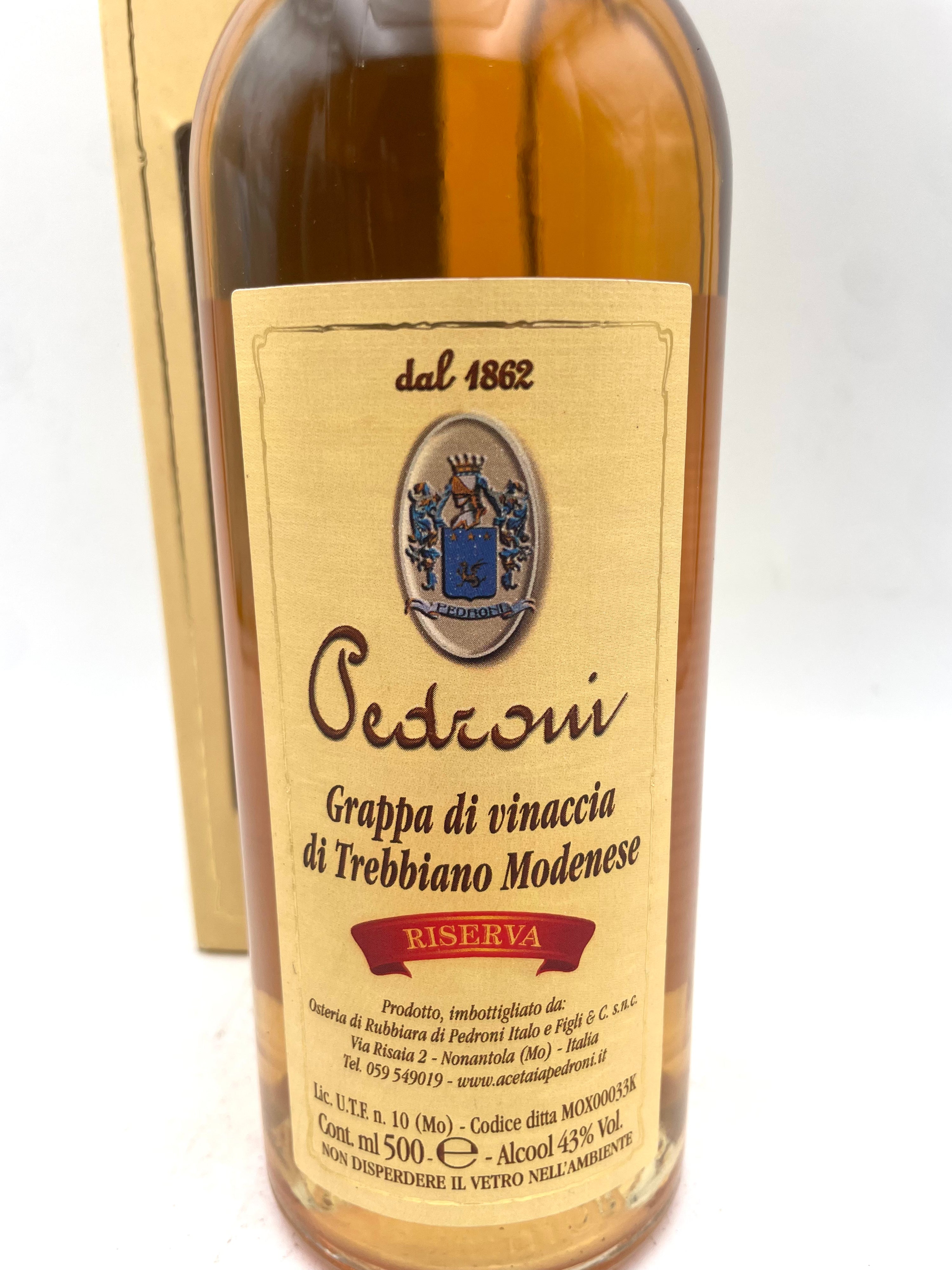 2005 - Pedroni - Grappa from Trebbiano Modenese Pomace Aged 48 Months in Barrels Riserva