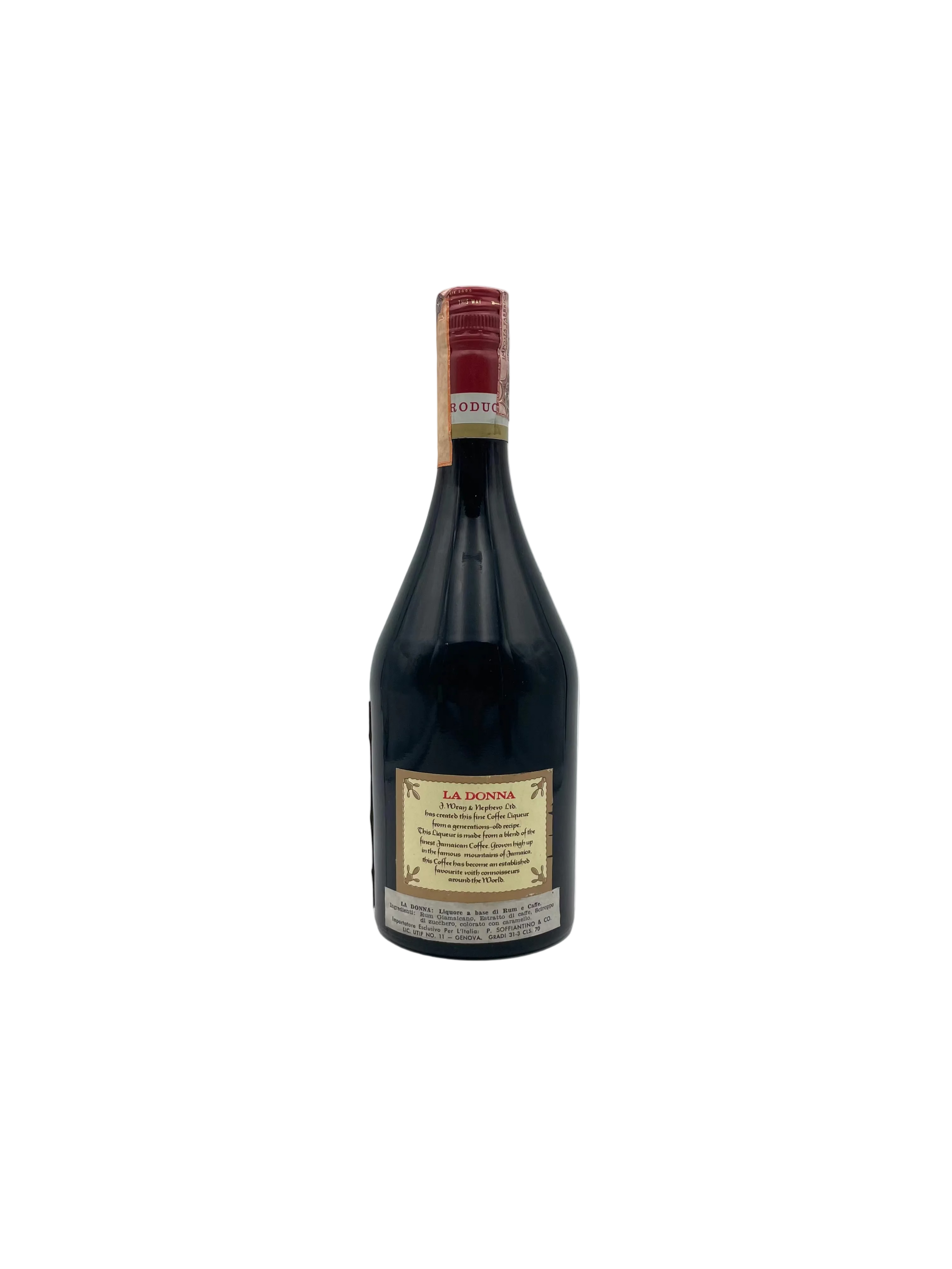La Donna - Jamaican Coffee Liqueur - J. Wray & Nephew - Anni '80s