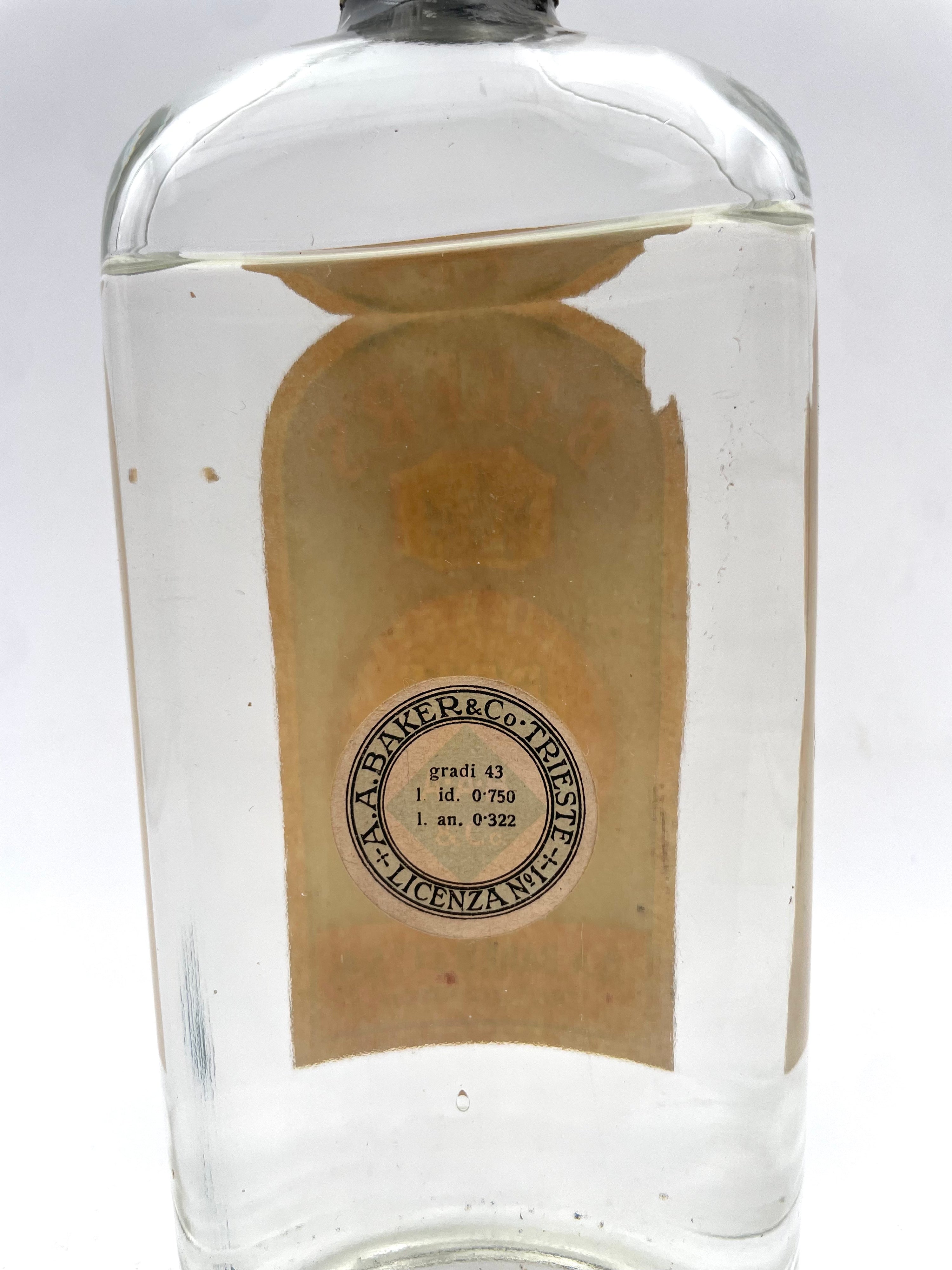 A.A. Baker - Finest Dry Gin - '40s Seal Head