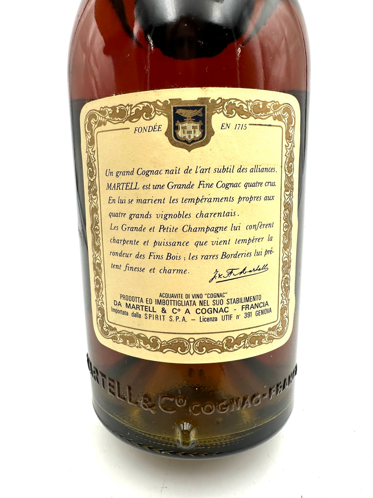 Martell - VS Trois Etoiles Grande Fine Cognac - Anni 1970