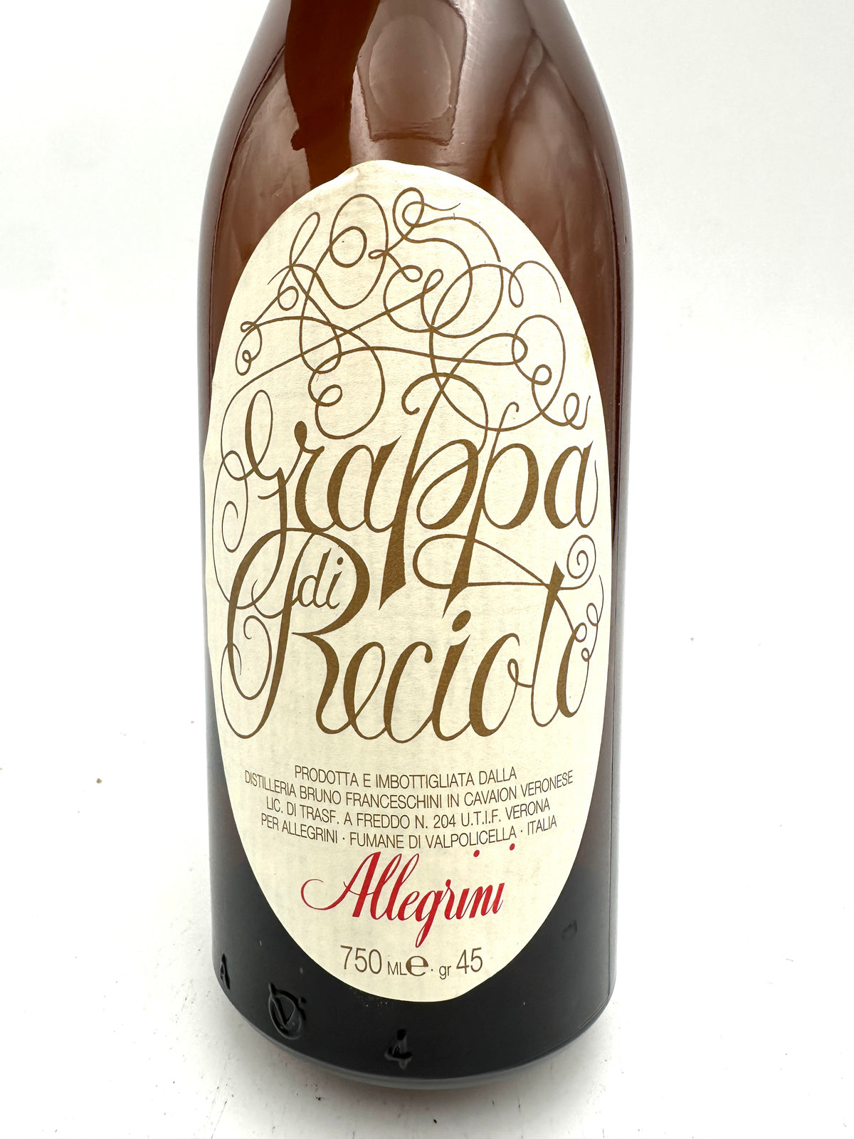 Allegrini - Grappa di Recioto - Anni 1980