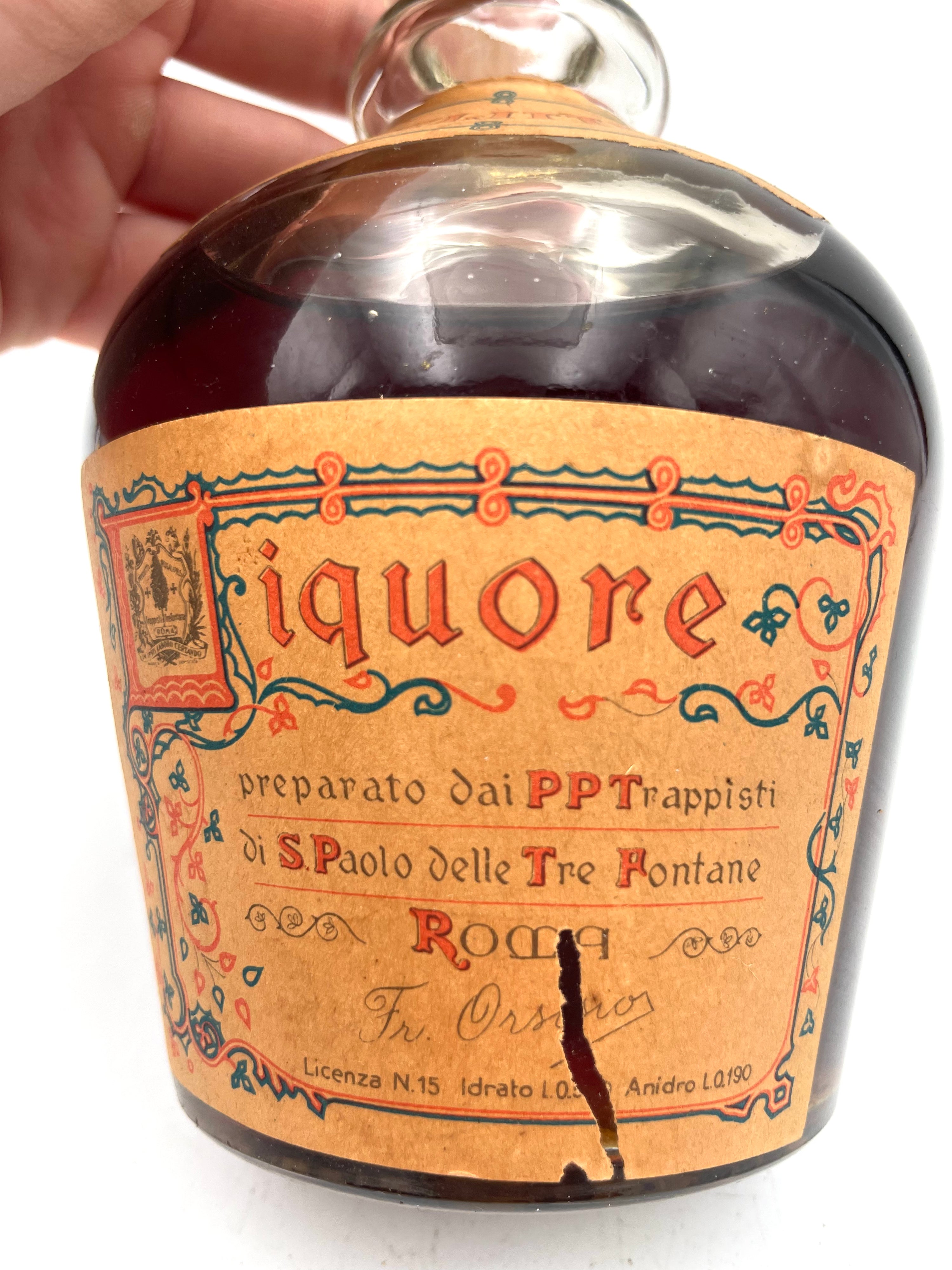 PP Trappisti S. Paolo delle Tre Fontane - Liquore Eucalittino - Sigillo Stella Anni '50s