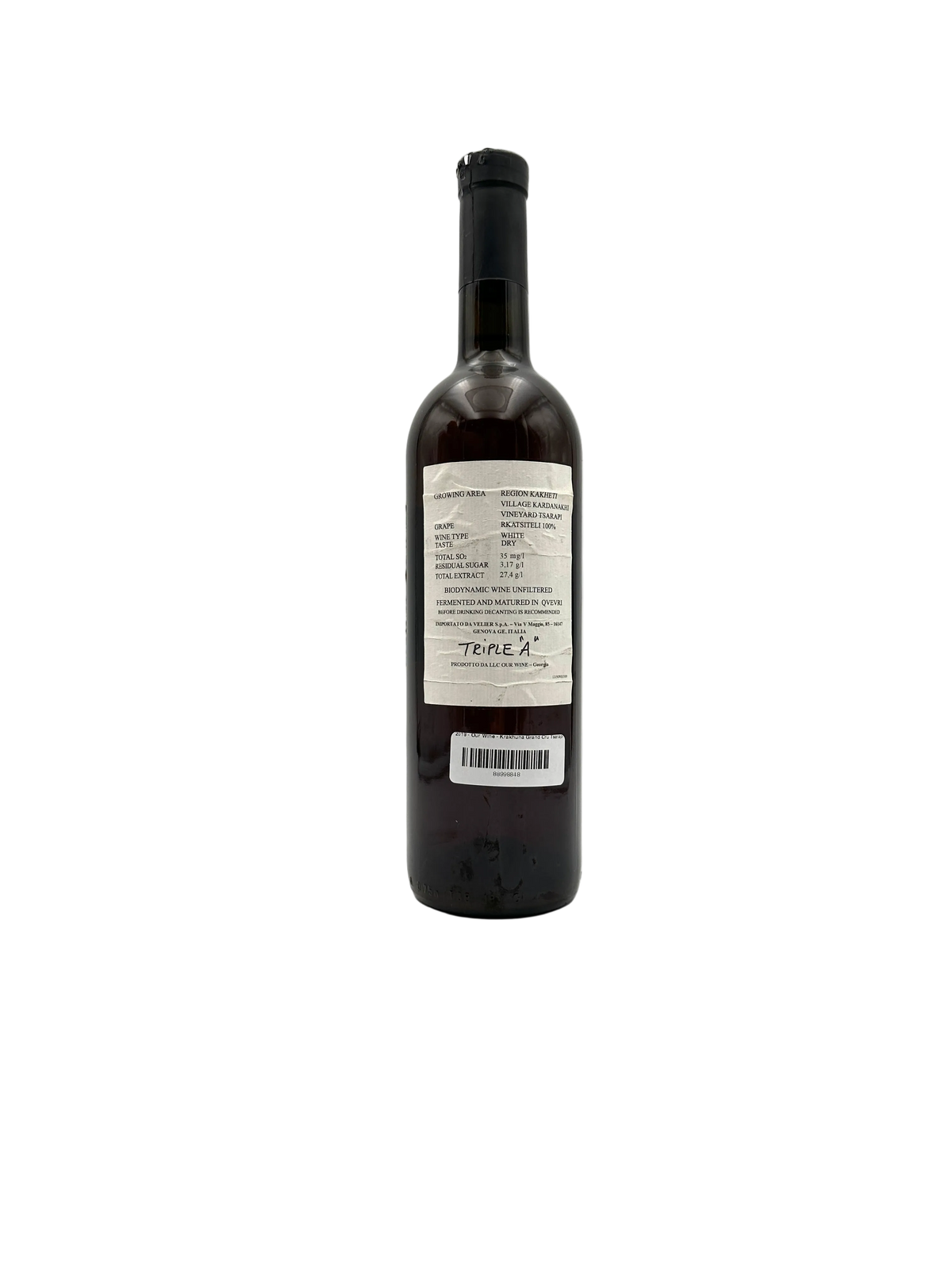 2019 - Our Wine - Krakhuna Grand Cru Tsarapi