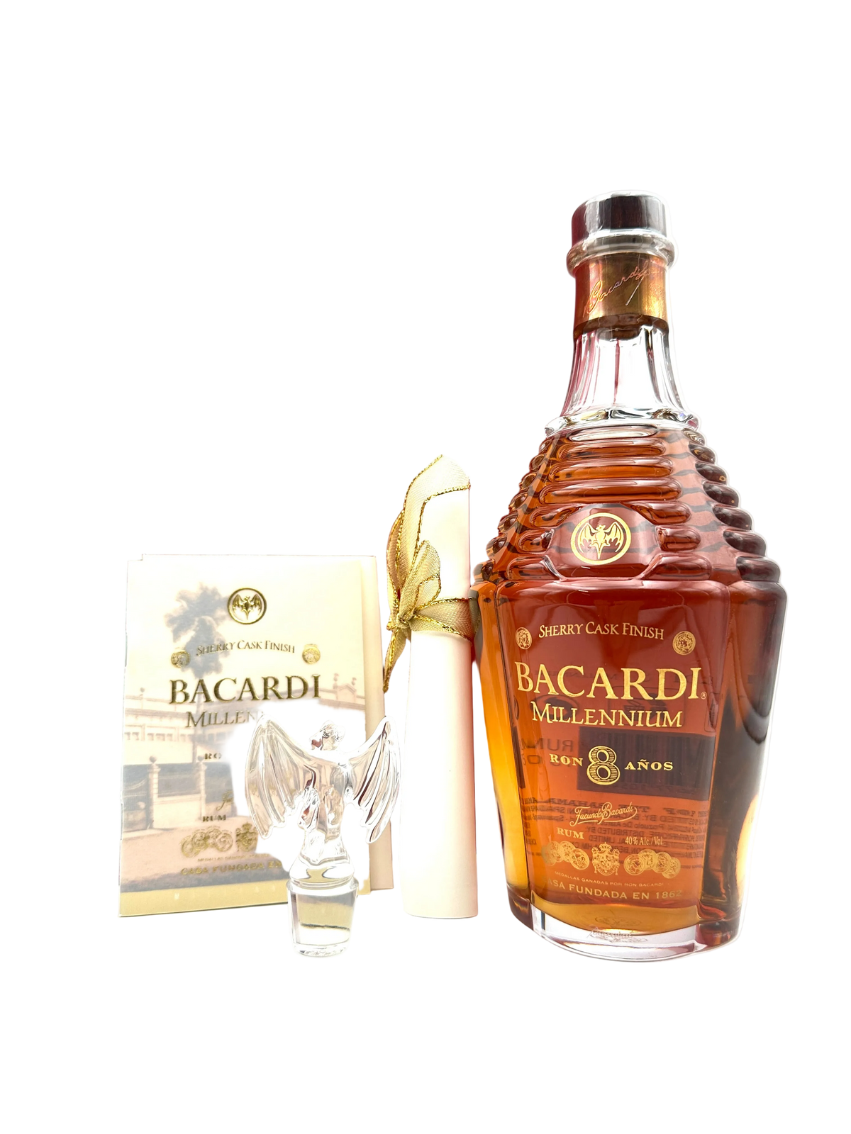 Bacardi - Millennium 8 Anni - Baccarat Decanter - Bottl. 2000