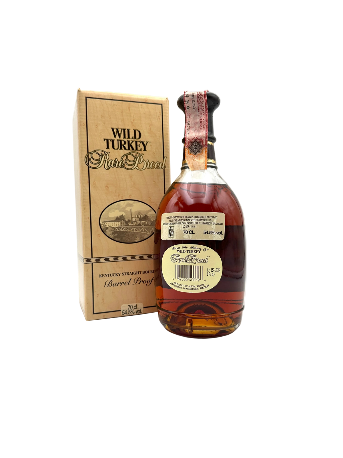 Austin Nichols - Wild Turkey Old Rare Breed Kentucky Straight Bourbon Whiskey - Batch W-T-01-95 - Anni 1990