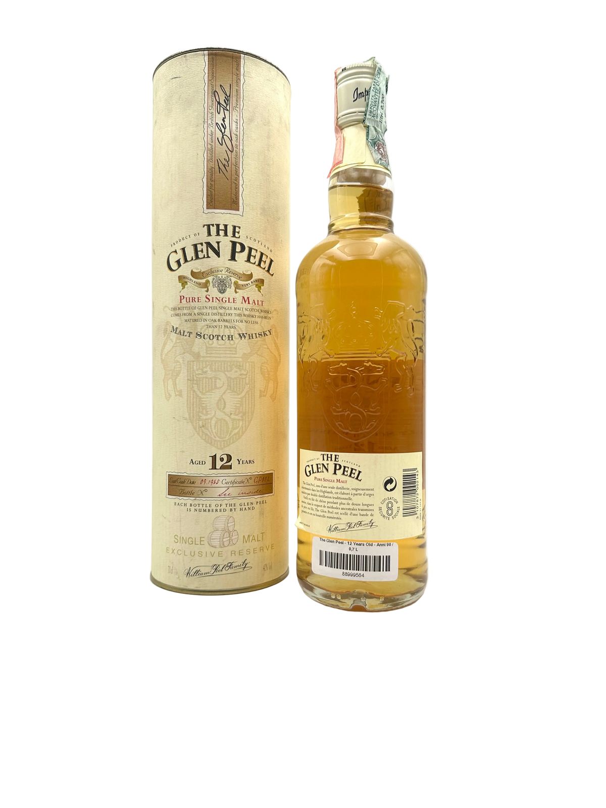 Glen Peel - 12 Years Old Pure Single Malt Scotch Whisky - Anni 1990