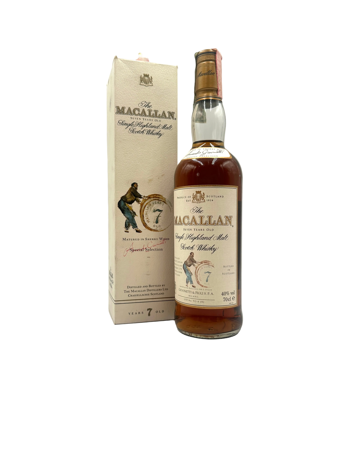 Macallan - 7 YO Single Highland Malt Scotch Whisky - Special Edition Armando Giovinetti - 1990s