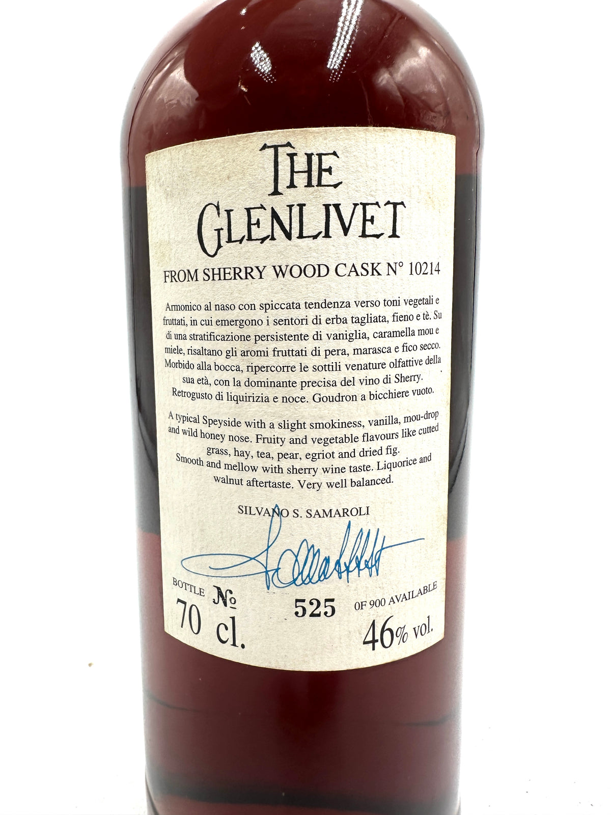 1971 - Glenlivet - Sherry Wood Malt Scotch Whisky - Samaroli "Acquarelles"