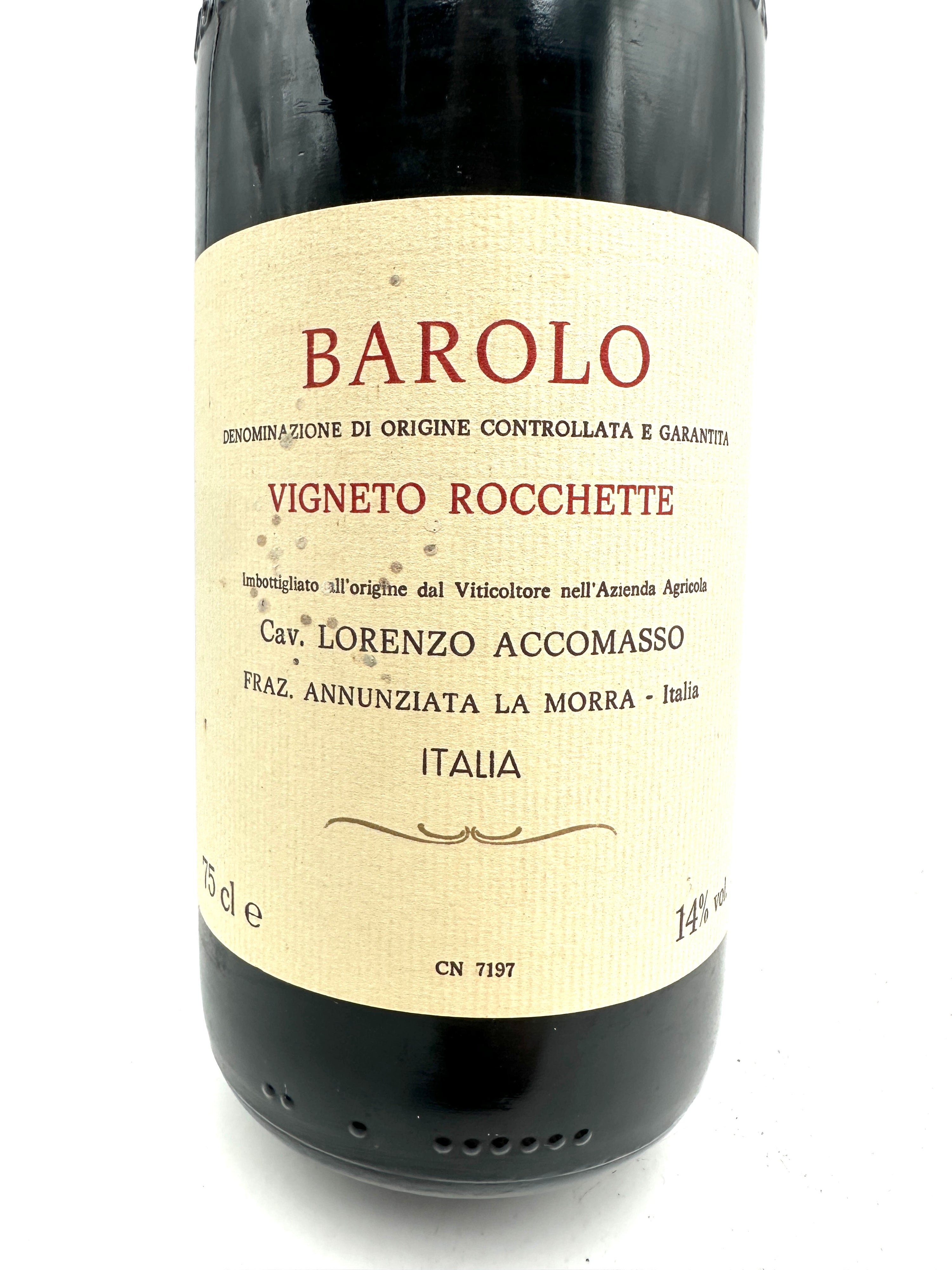 2001 - Cav. Lorenzo Accomasso - Barolo Rocchette Vineyard Reserve