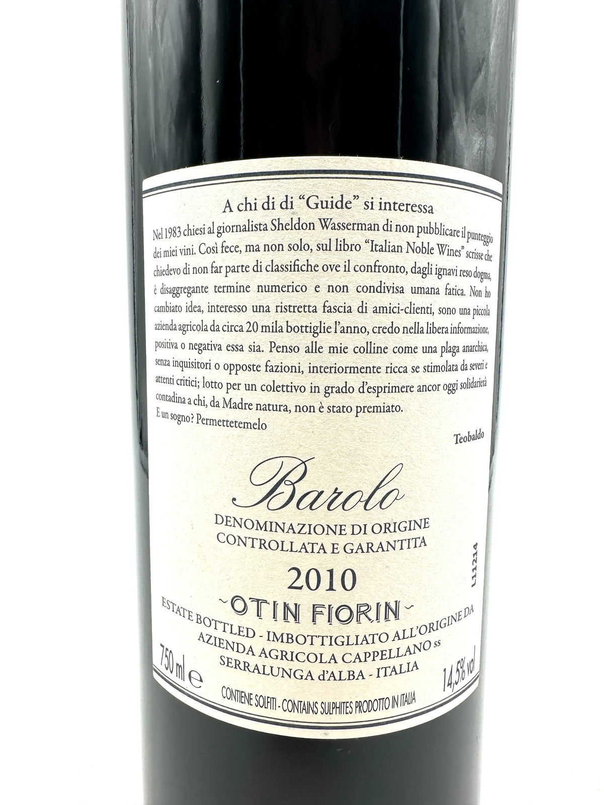 2010 - Cappellano - Barolo Otin Fiorin Pié Franco