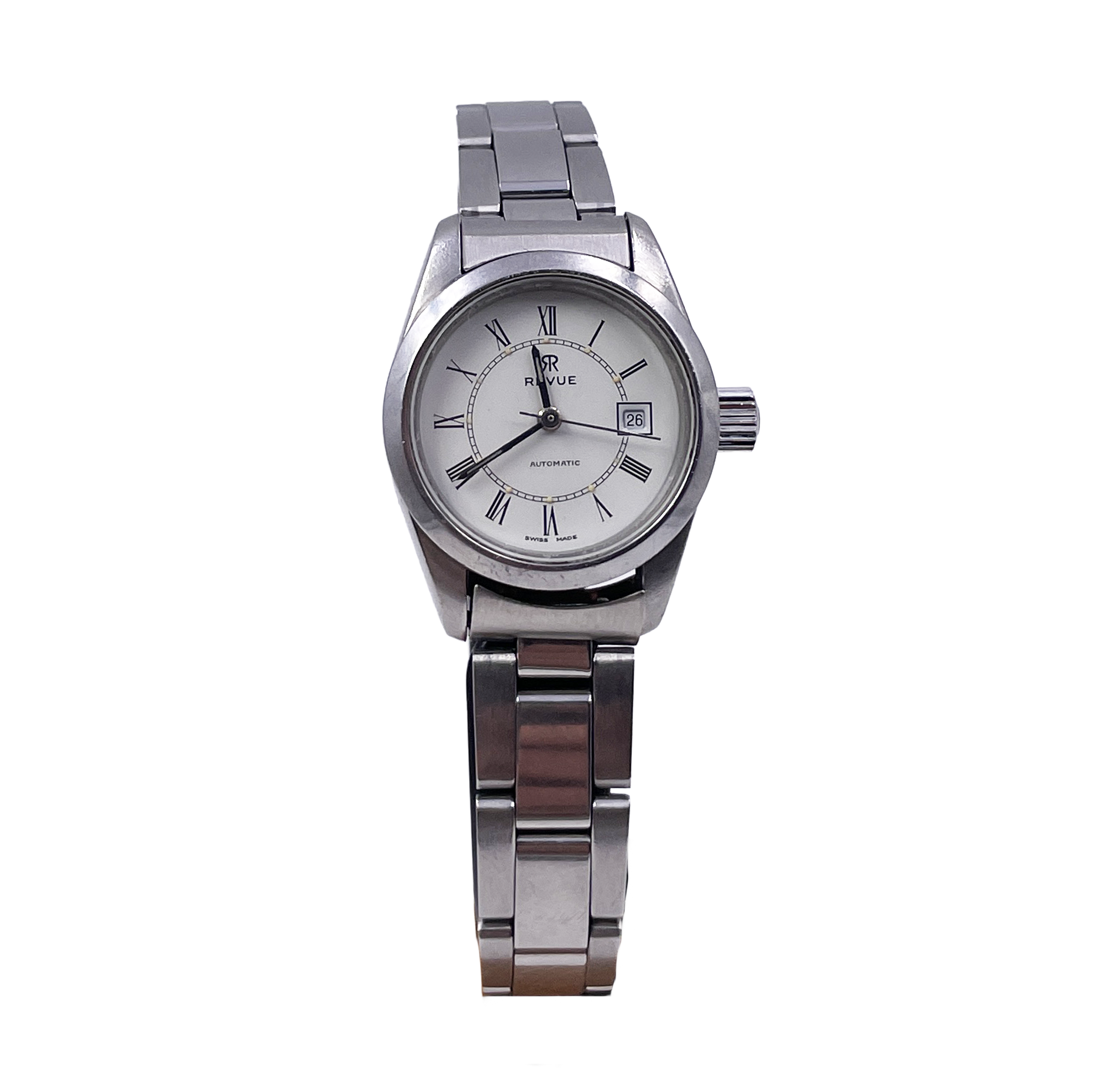 Revue - Automatico in Acciaio - Datario - Swiss Made - 26mm