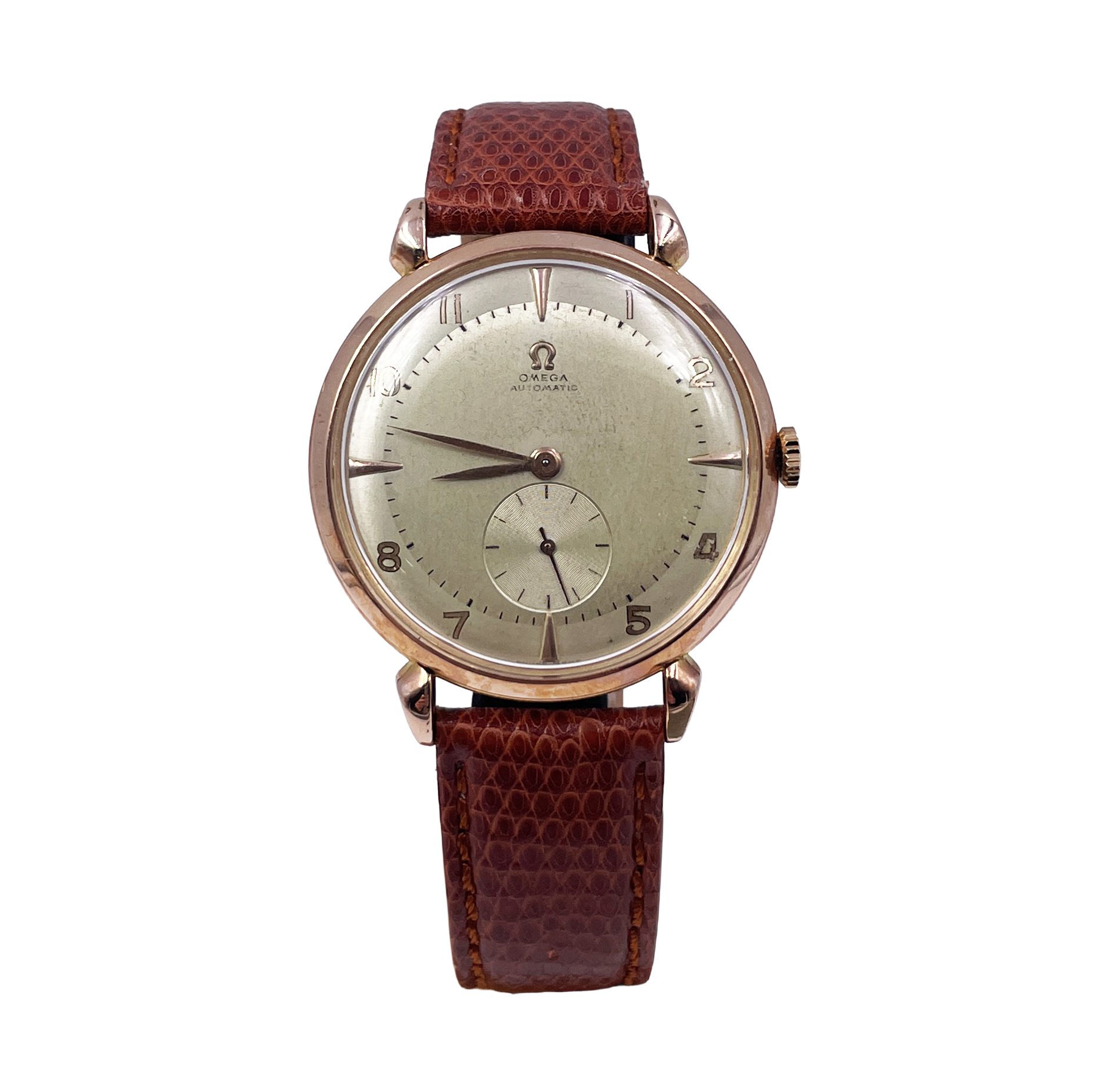 Omega - Automatico Bumper - A Goccia Plaque Oro 80 Micron - Vintage 1950