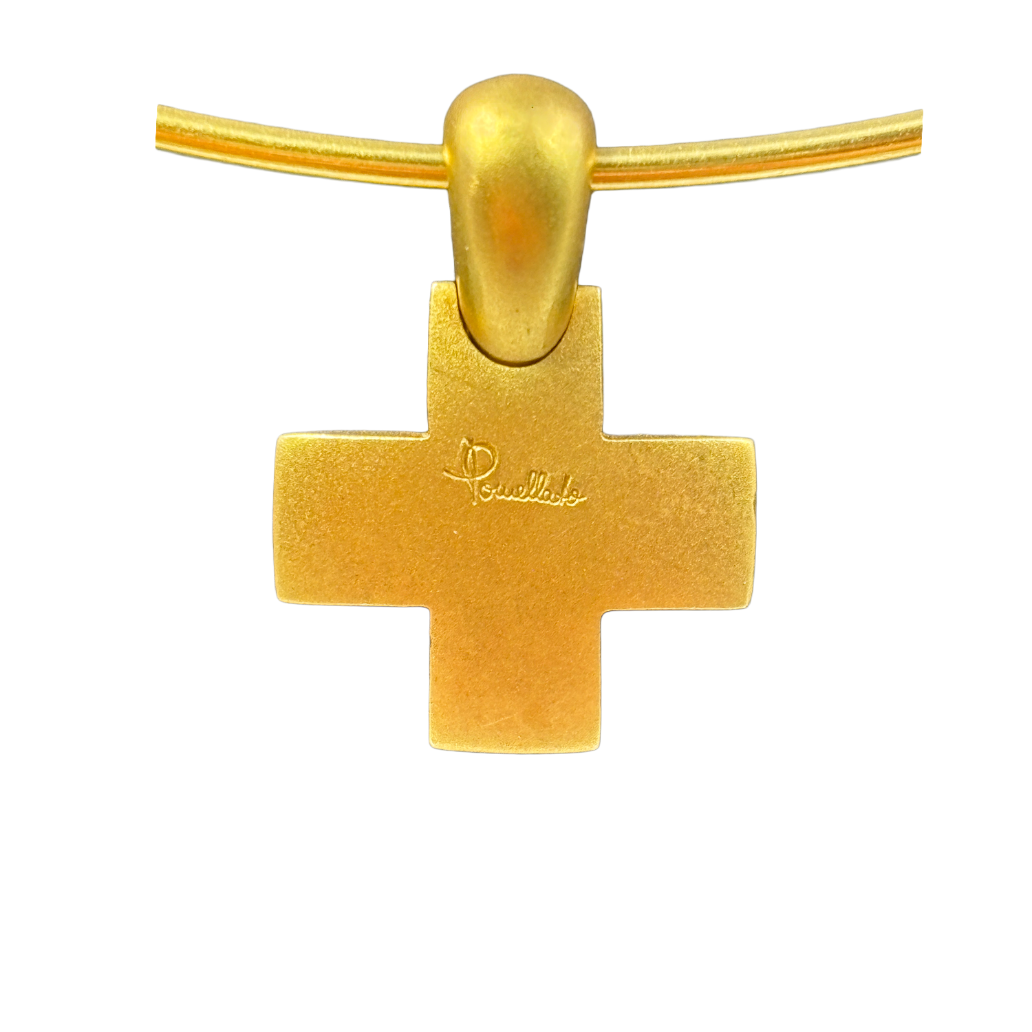 Pomellato - Collana con Ciondolo Croce in Oro Giallo 18K