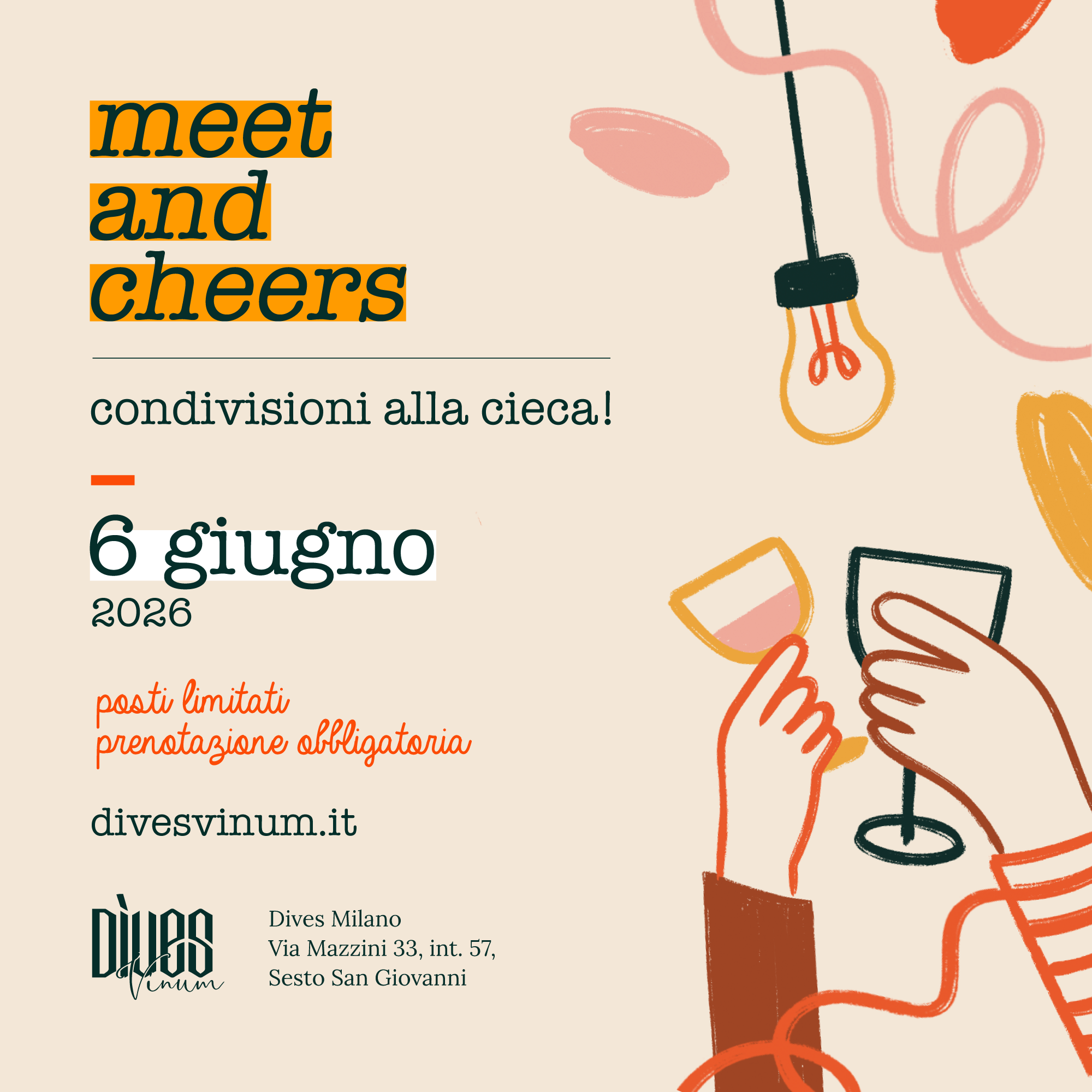 Meet&Cheers - Condivisioni alla cieca! - 6 Giugno