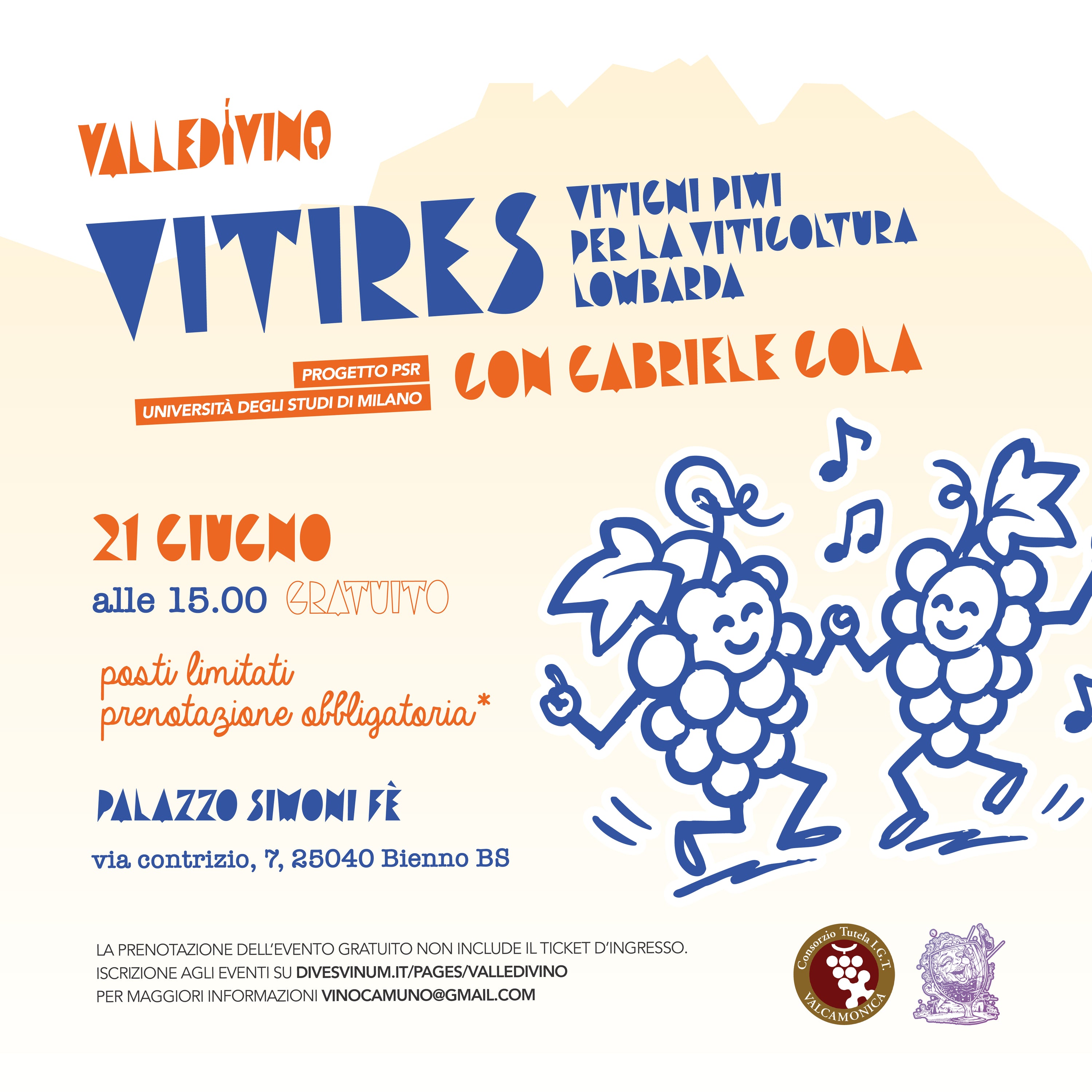 VDV26 - "VITIRES" Vitigni PIWI - 21 Giugno @Palazzo Simoni Fè, Bienno (BS)