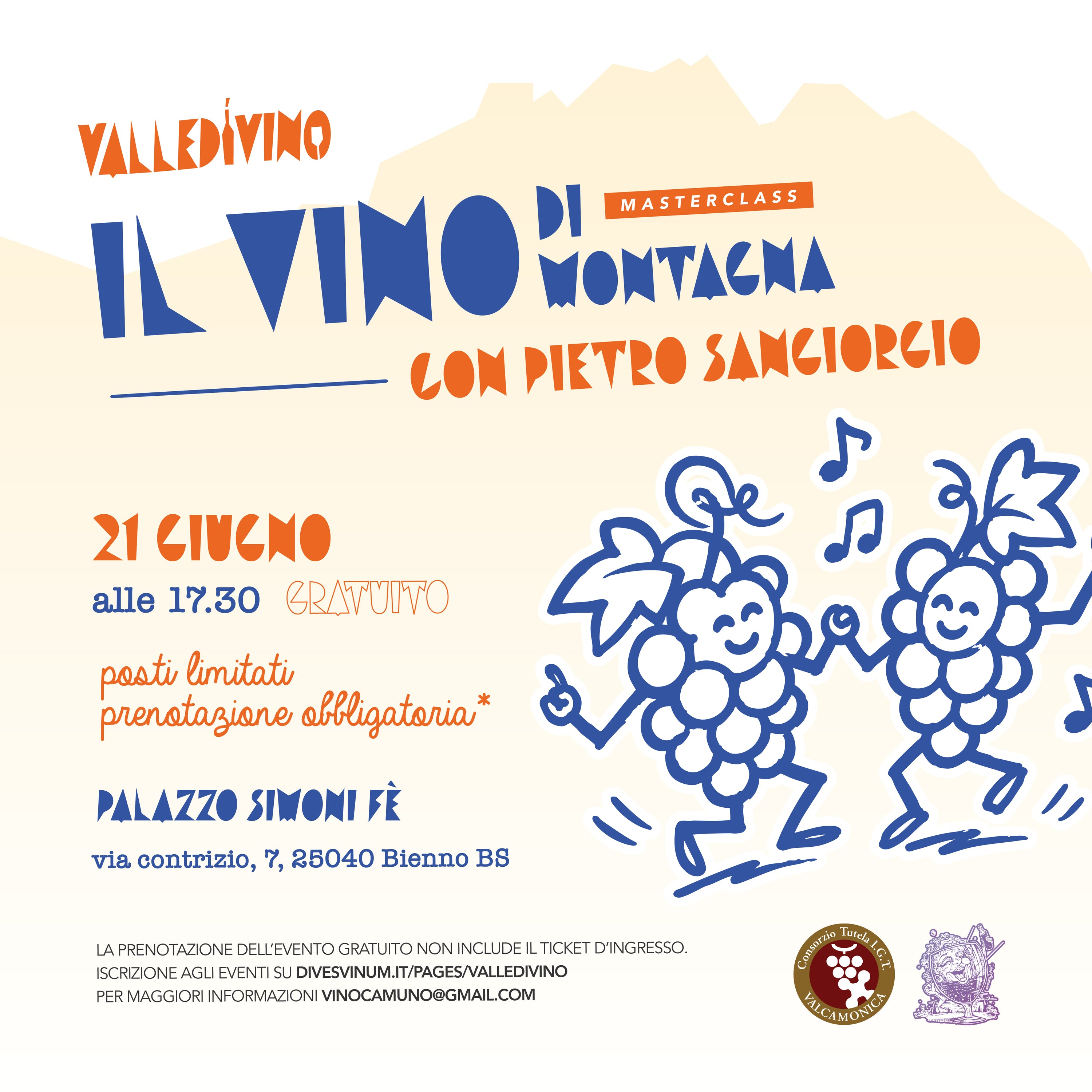 VDV26 - Masterclass "Il Vino di Montagna" - 21 Giugno @Palazzo Simoni Fè, Bienno (BS)